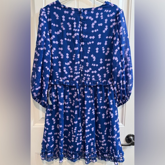 New With Tags- Blue and Purple Floral B. Darlin Dress—Size 3/4 - Picture 2 of 3